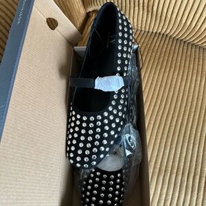 Zara Black Polka Dot Loafers Flats